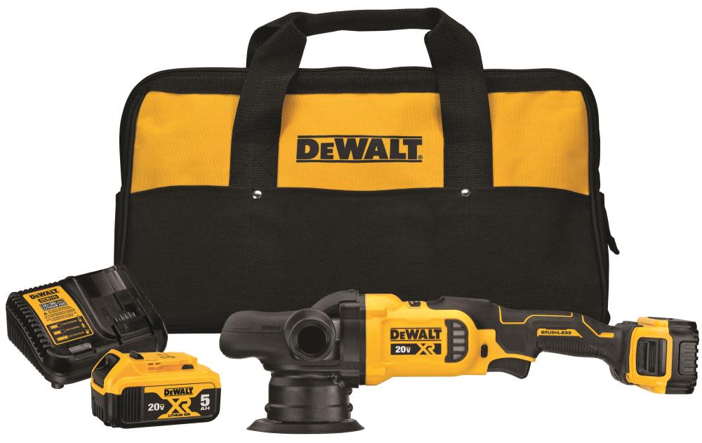 View DEWALT 20V MAX XR 5in 125mm Variable Speed Random Orbit Polisher Kit