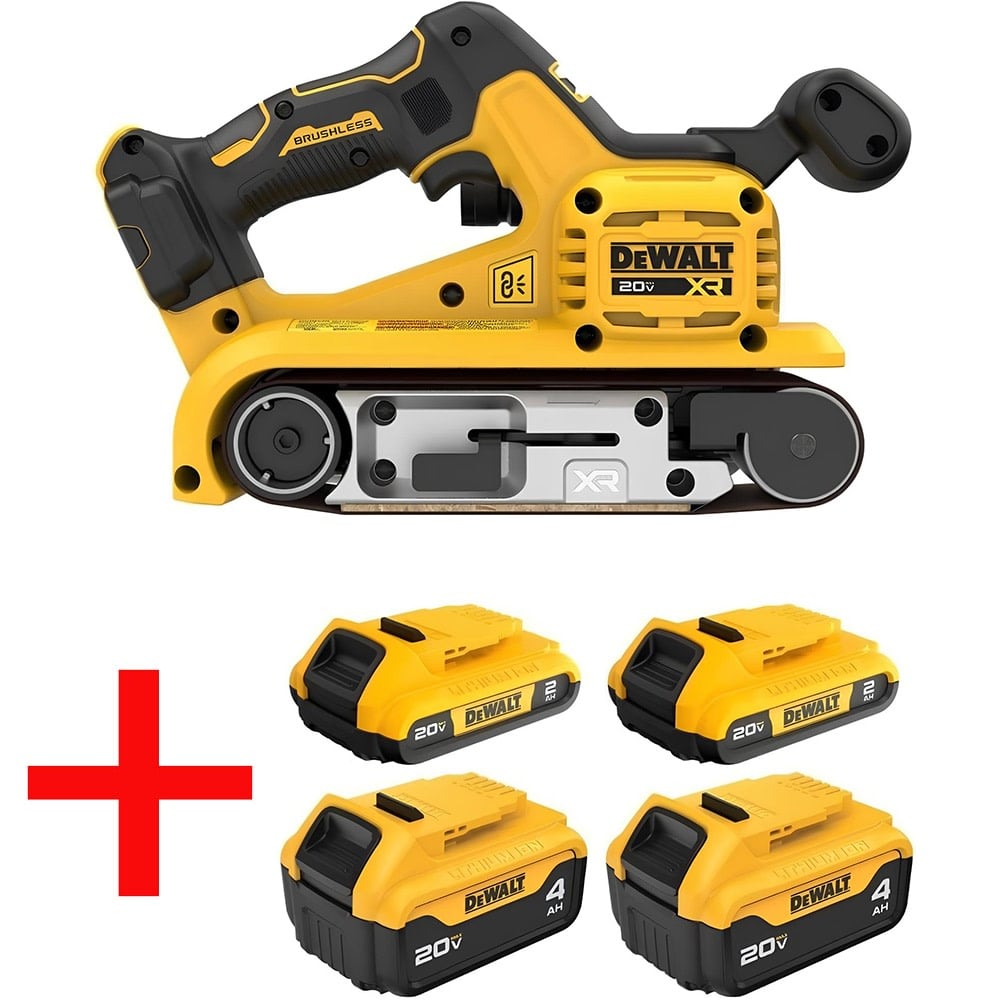View DEWALT 20V MAX Cordless Belt Sander & Battery Pack Bundle