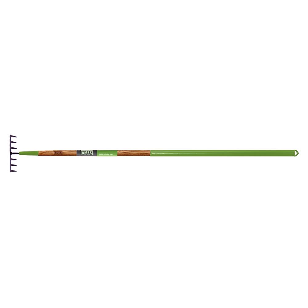 Ames 7-Tine Welded Floral Level Rake with 48 Inch Wood Handle 2916200 ...