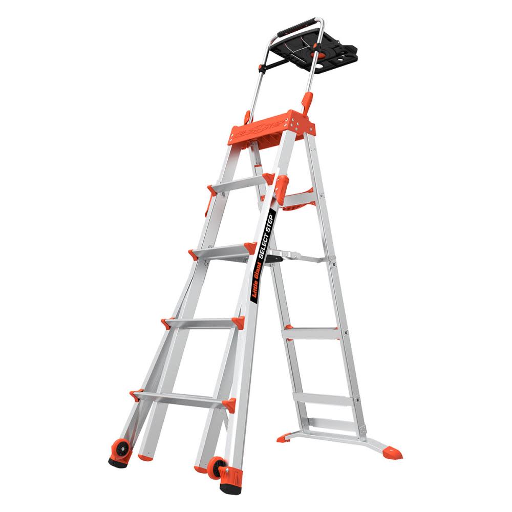 

Little Giant Safety Telescoping Step Ladder Aluminum 8' 300lb 1A