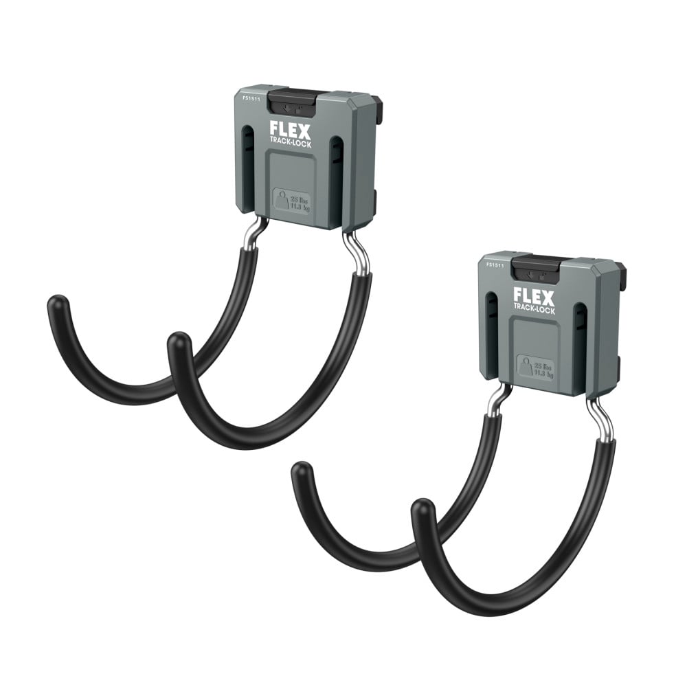 FLEX TRACK LOCK Large Folding Dual C-Hook 2 Pieces