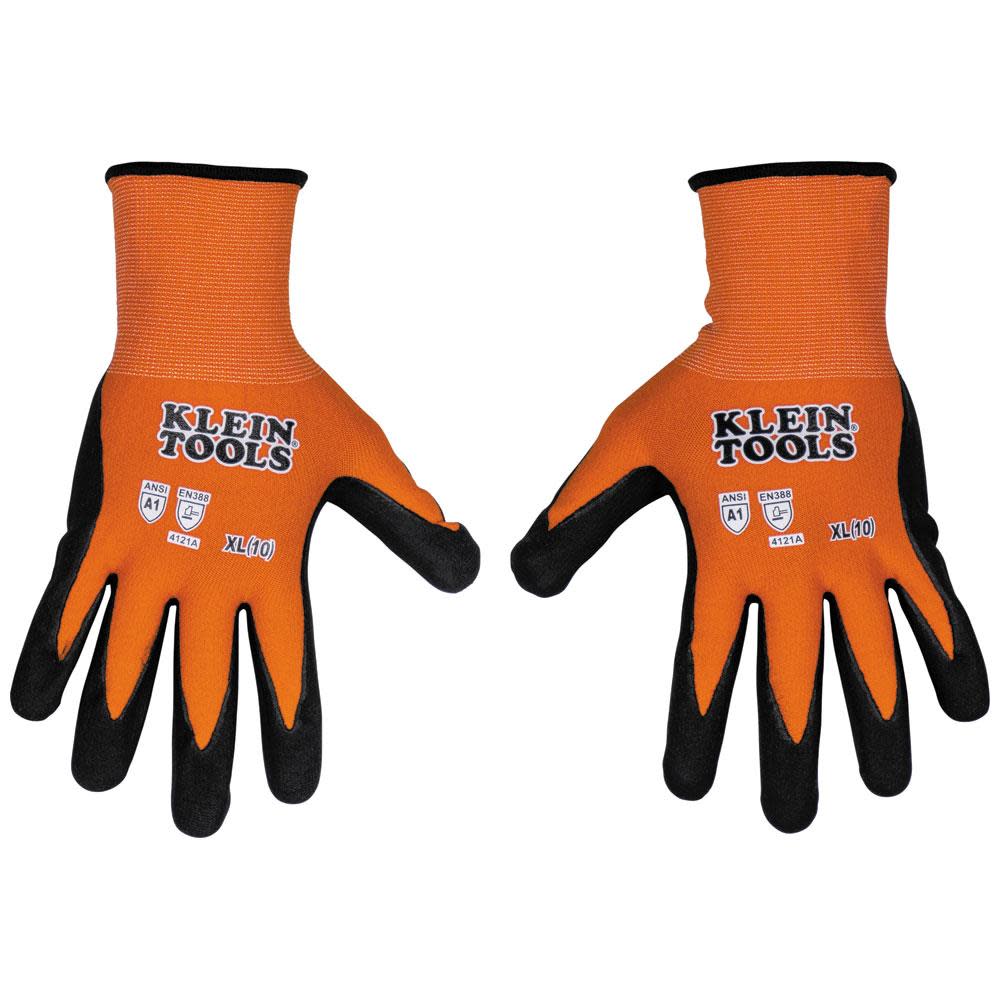 Klein Tools A1 Cut Knit Dipped Gloves, Large, 2pk