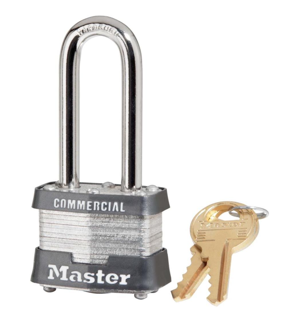 

Master Lock 1-9/16 In. (40mm) Wide Laminated Steel Pin Tumbler Padlock with 2 In. (51mm) Shackle Keyed Alike - 3KALH