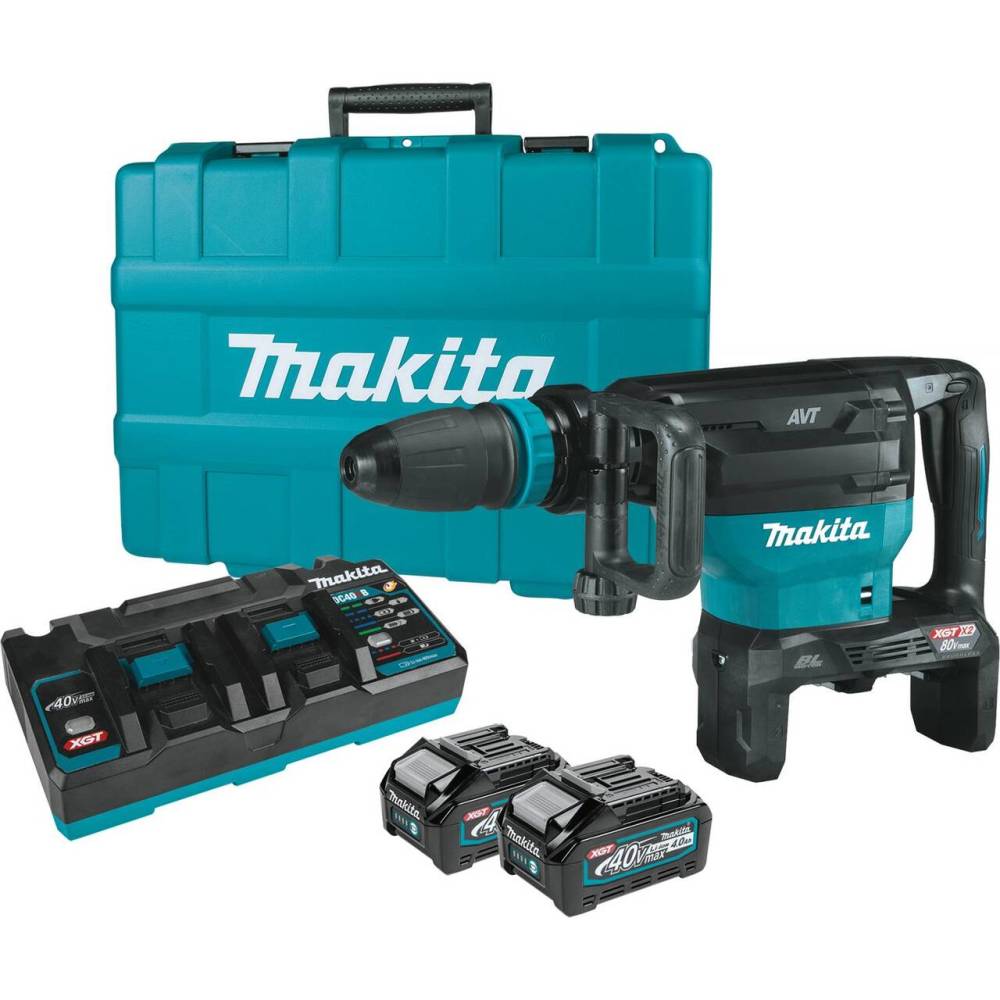 View Makita 40V max X2 (80V) XGT 28 lb AVT Demolition Hammer Kit