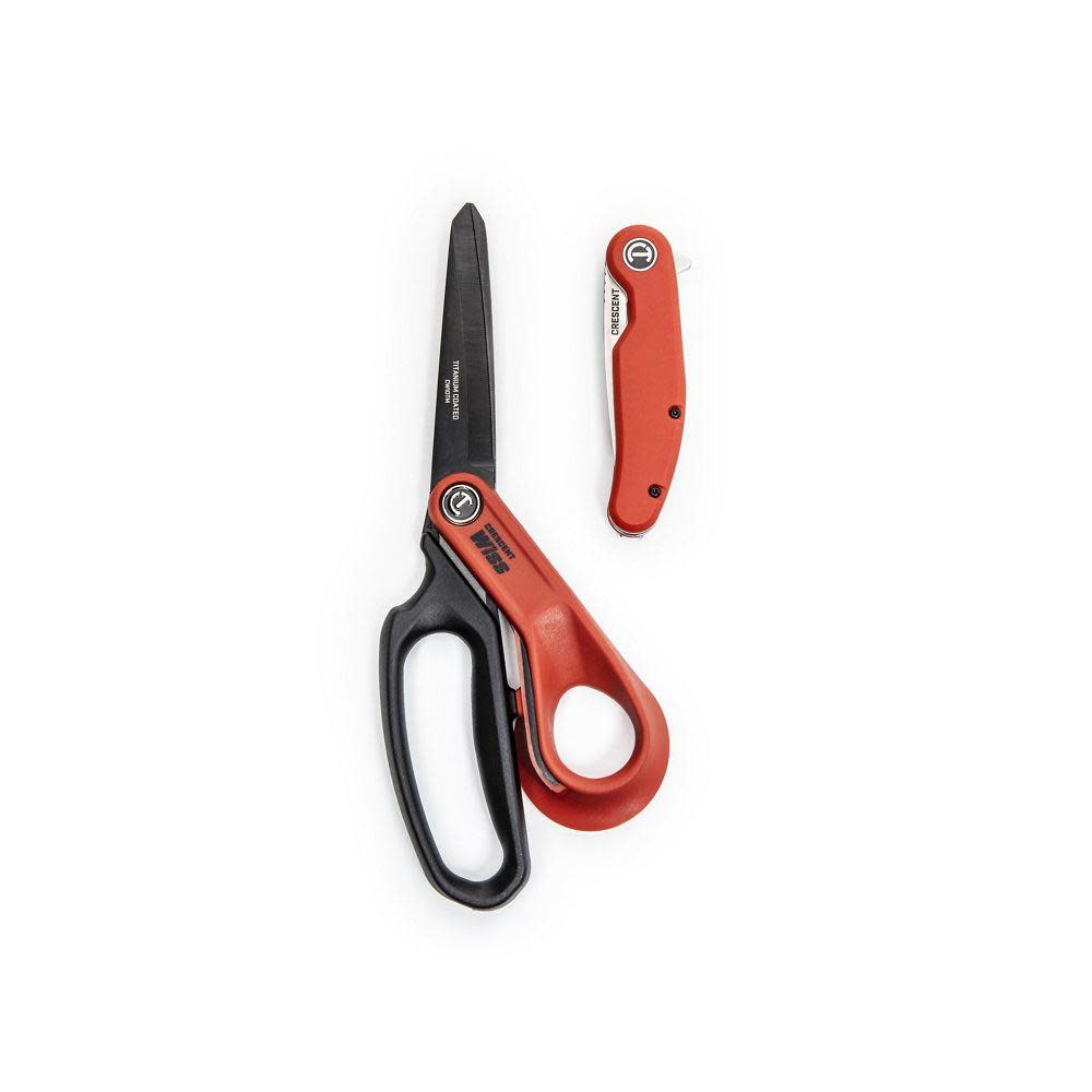 

Crescent Wiss Pocket Knife and Shear Set Rawhide 2pc