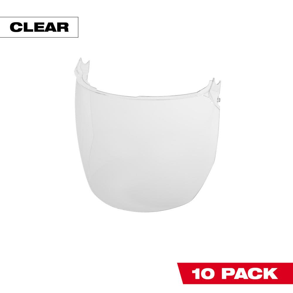 

Milwaukee Clear Face Shield Replacement Lenses Helmet & Hard Hat Mount 10pk