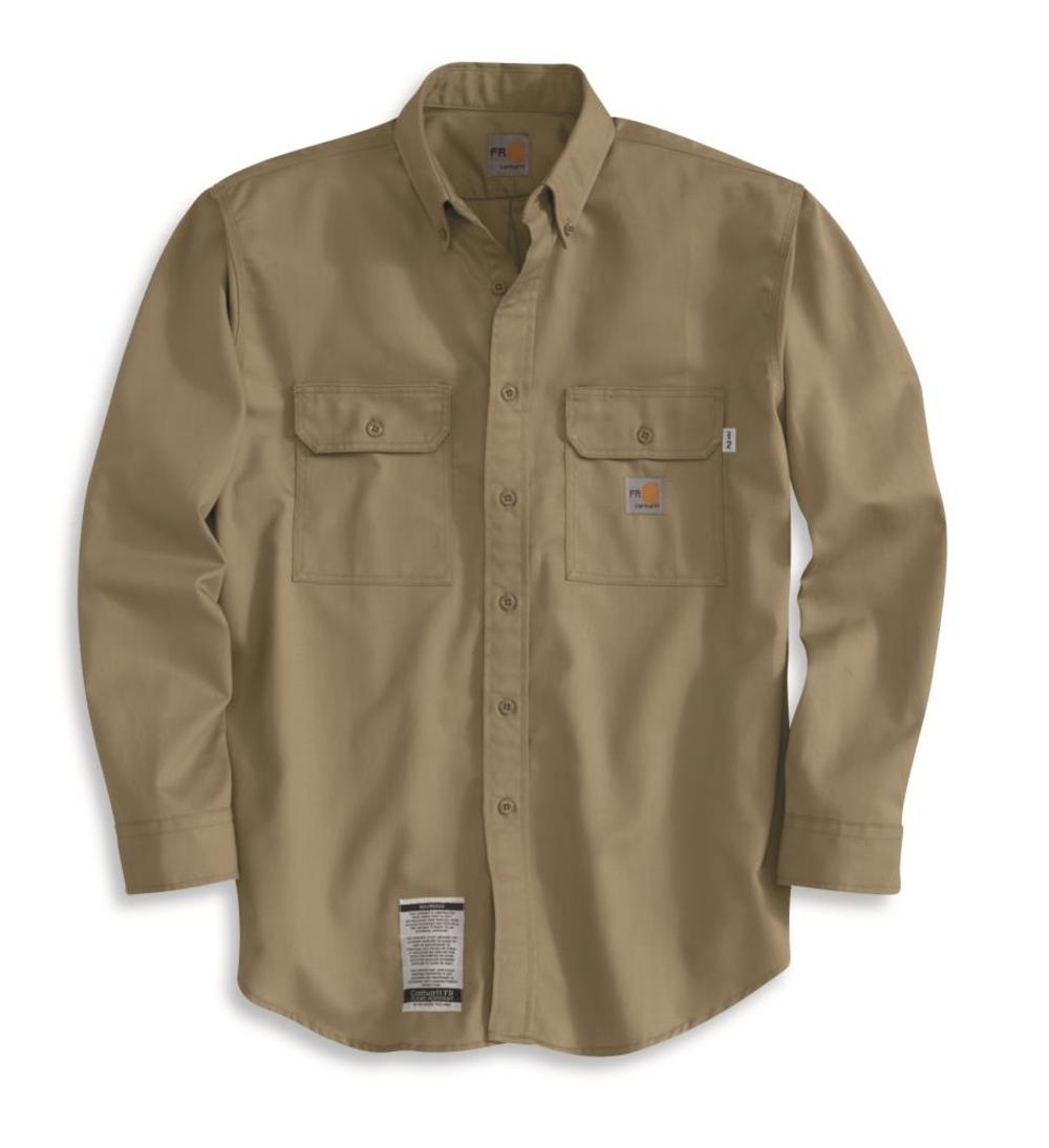 Carhartt Men’s Flame Resistant Twill Shirt with Pocket Flap