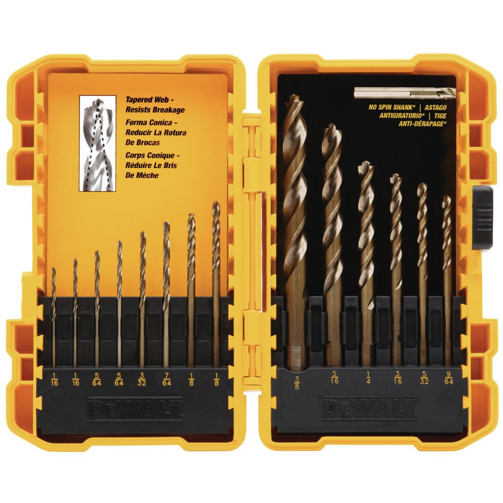 DEWALT 14 piece Pilot Point Drill Bit Set