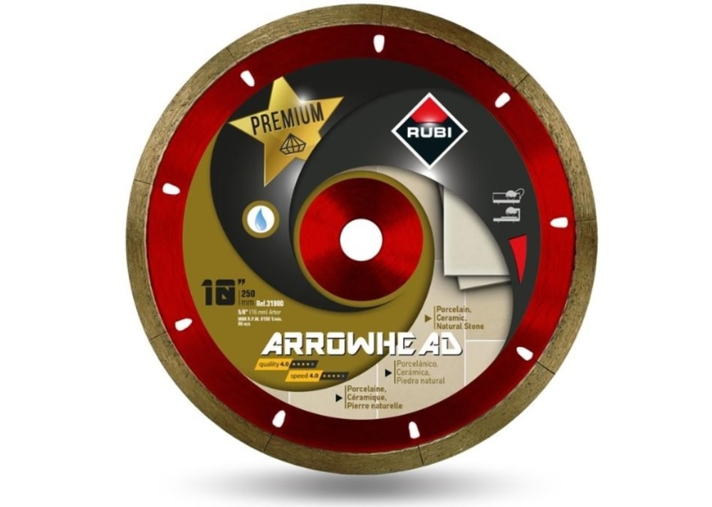 

Rubi Tools Arrowhead 10 In. Premium Diamond Blade