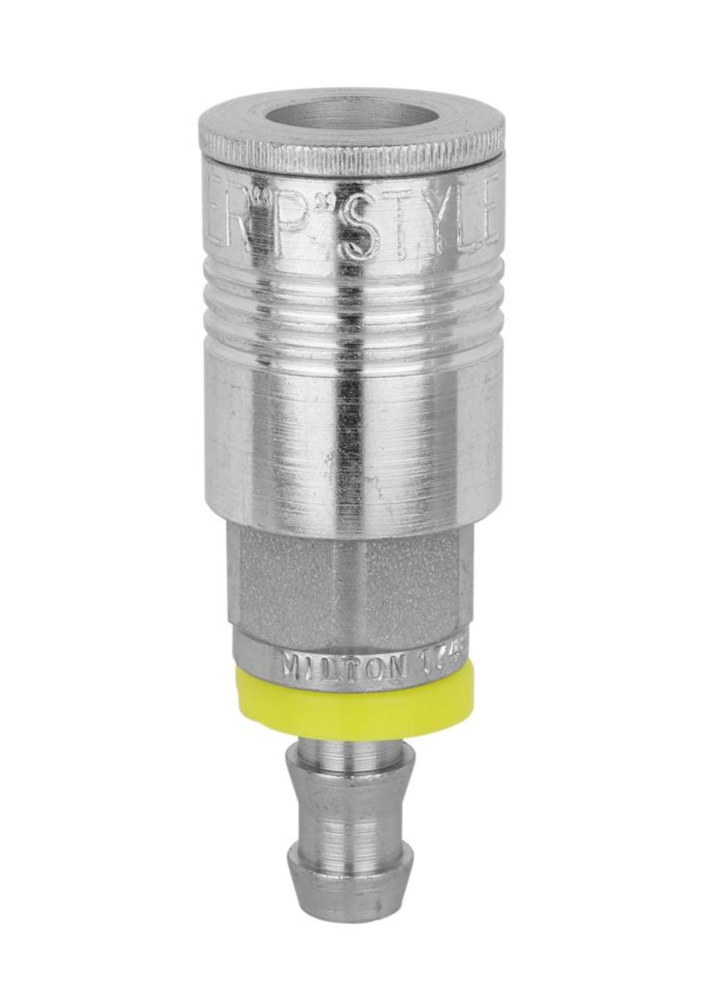 

Milton 1746-6 3/8" Hose Barb P Style Push On and Lock Coupler