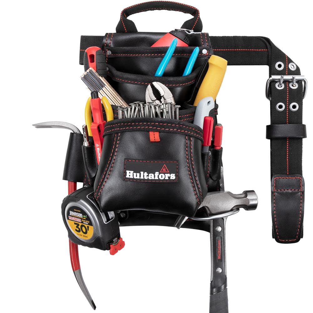 Hultafors Technician's Belt Bag I Tool Belt Holder With 8 Pockets I Robust Material With 1680 Denier I Sturdy Tool Holster I 592020