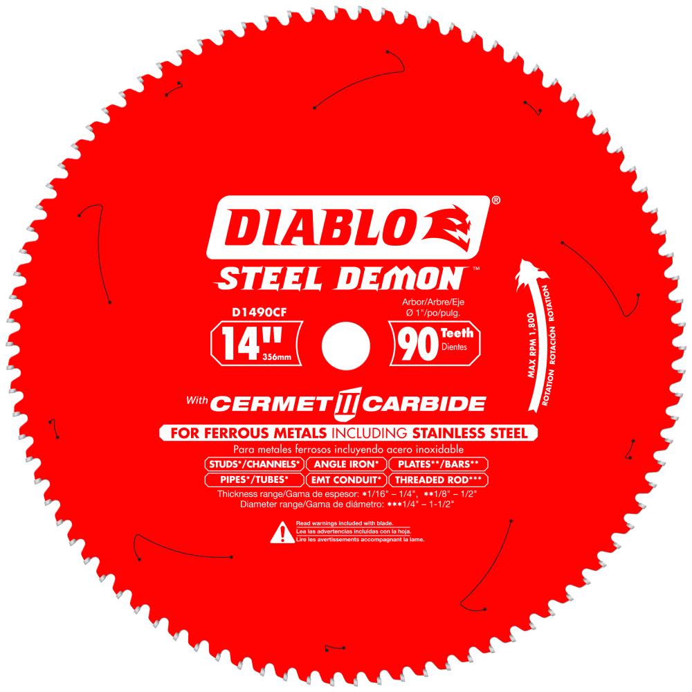 

Diablo Tools 14 in x 90 Tooth Steel Demon Cermet Metal and Stainless Steel Cutting Saw Blade