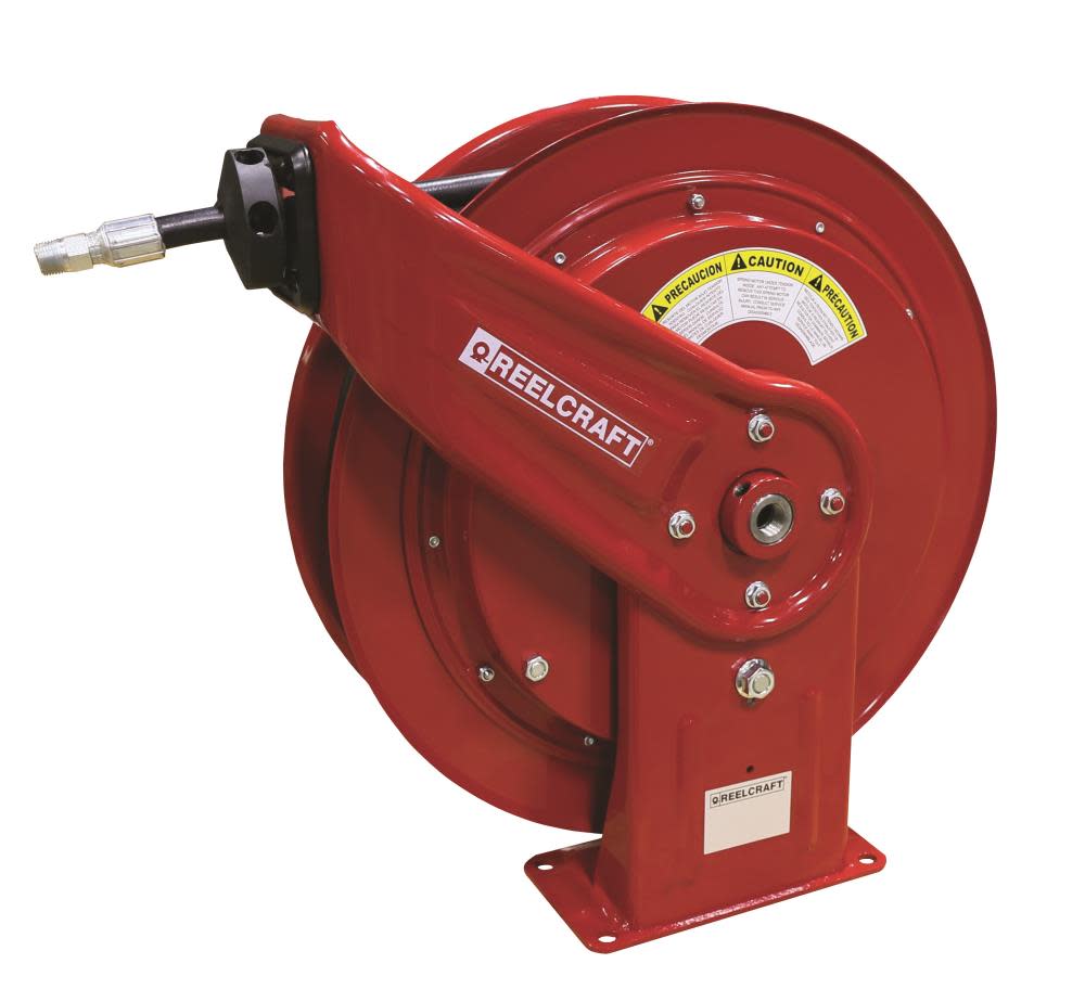 

Series HD70000 1/4 In. x 75 Ft. Spring Retractable Hose Reel with Hose, Steel