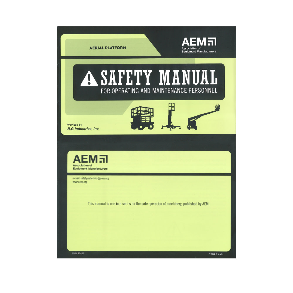 Aerial Platform Safety Manual For Operating And Maintenance Personnel - 3124011 - By Brand  sku 3124011