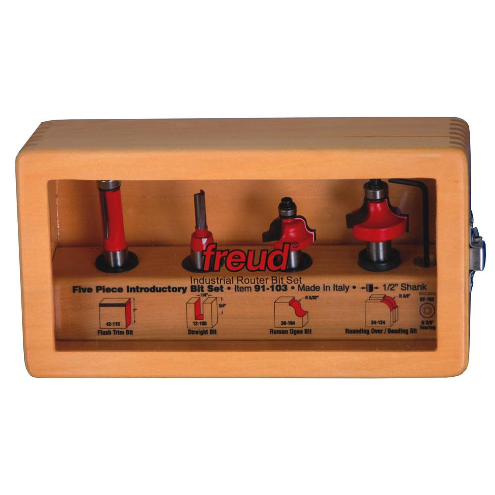 

Freud 5 piece Introductory Set (1/2 In. Shank)