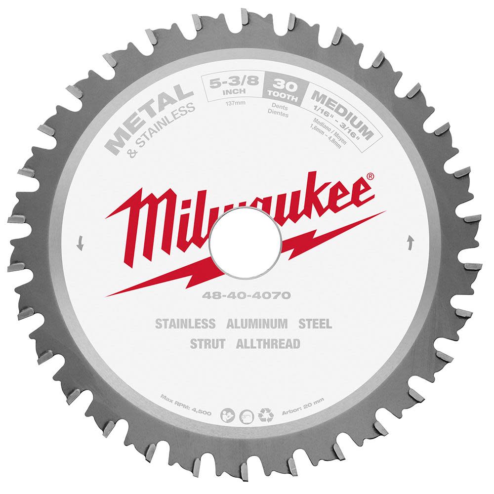 

5-3/8 in. Metal & Stainless Cutting Circular Saw Blade 5/8 in. Arbor