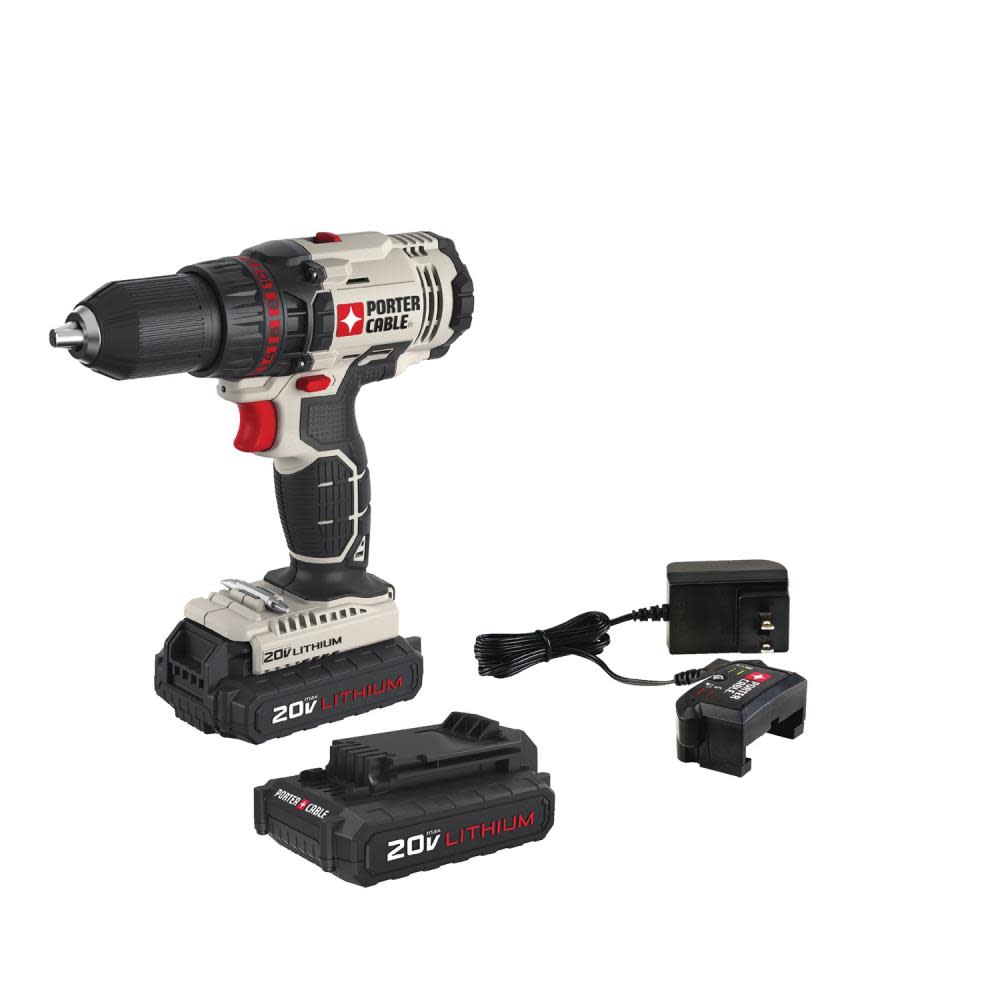 

Porter Cable 20V 1/2-Inch Lithium-Ion Cordless Drill (PCC601LB) Kit