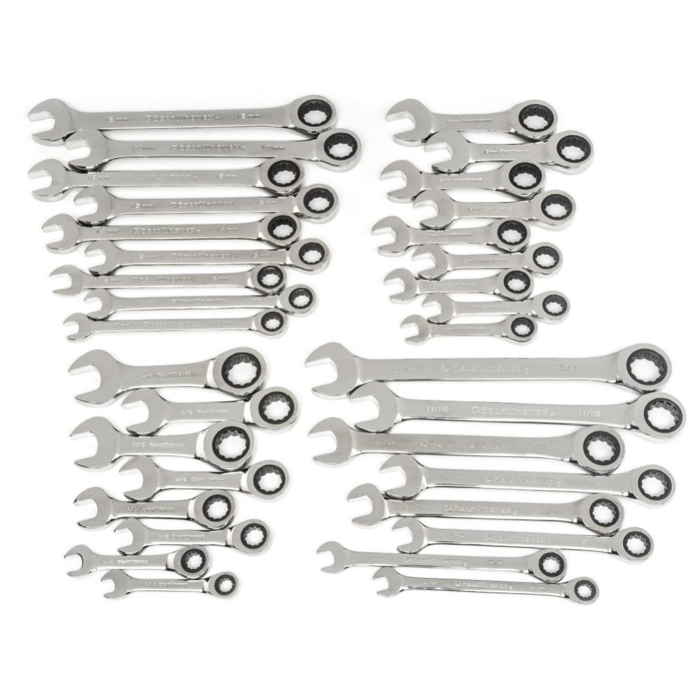 

GEARWRENCH SAE/Metric Combination Wrench Set 34pc