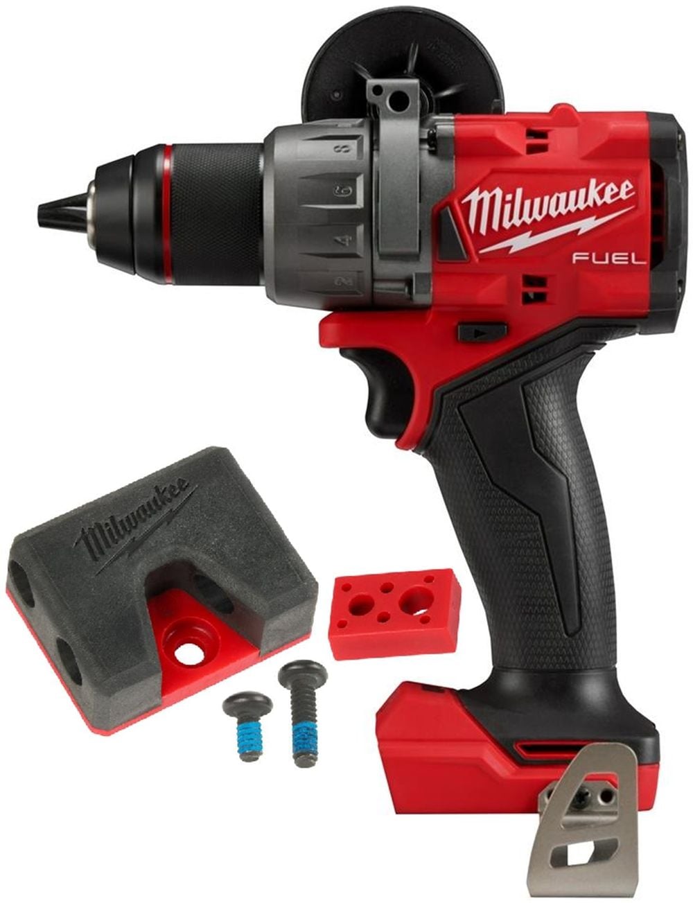 View Milwaukee M18 FUEL 1/2 Inch Drill Driver (Bare Tool) & Bit Holder Accessory Set