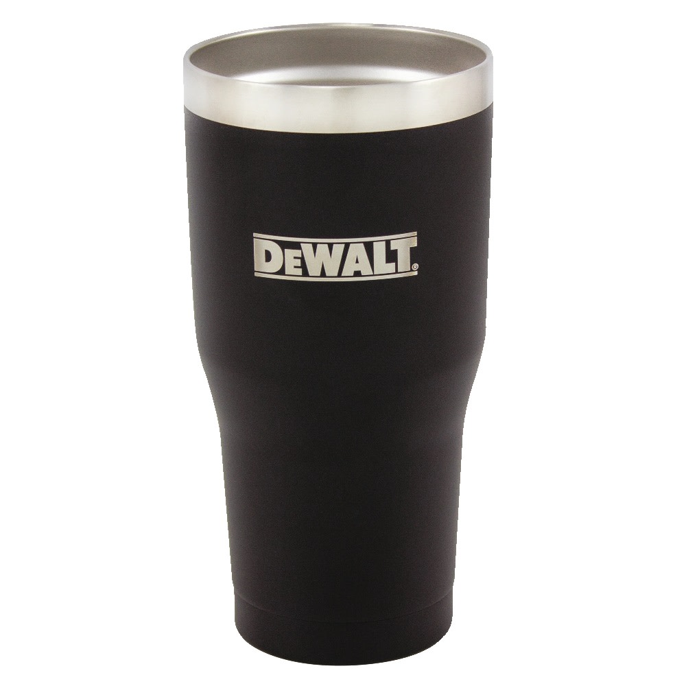 

DEWALT 30oz Black Powder Coated Tumbler with logo