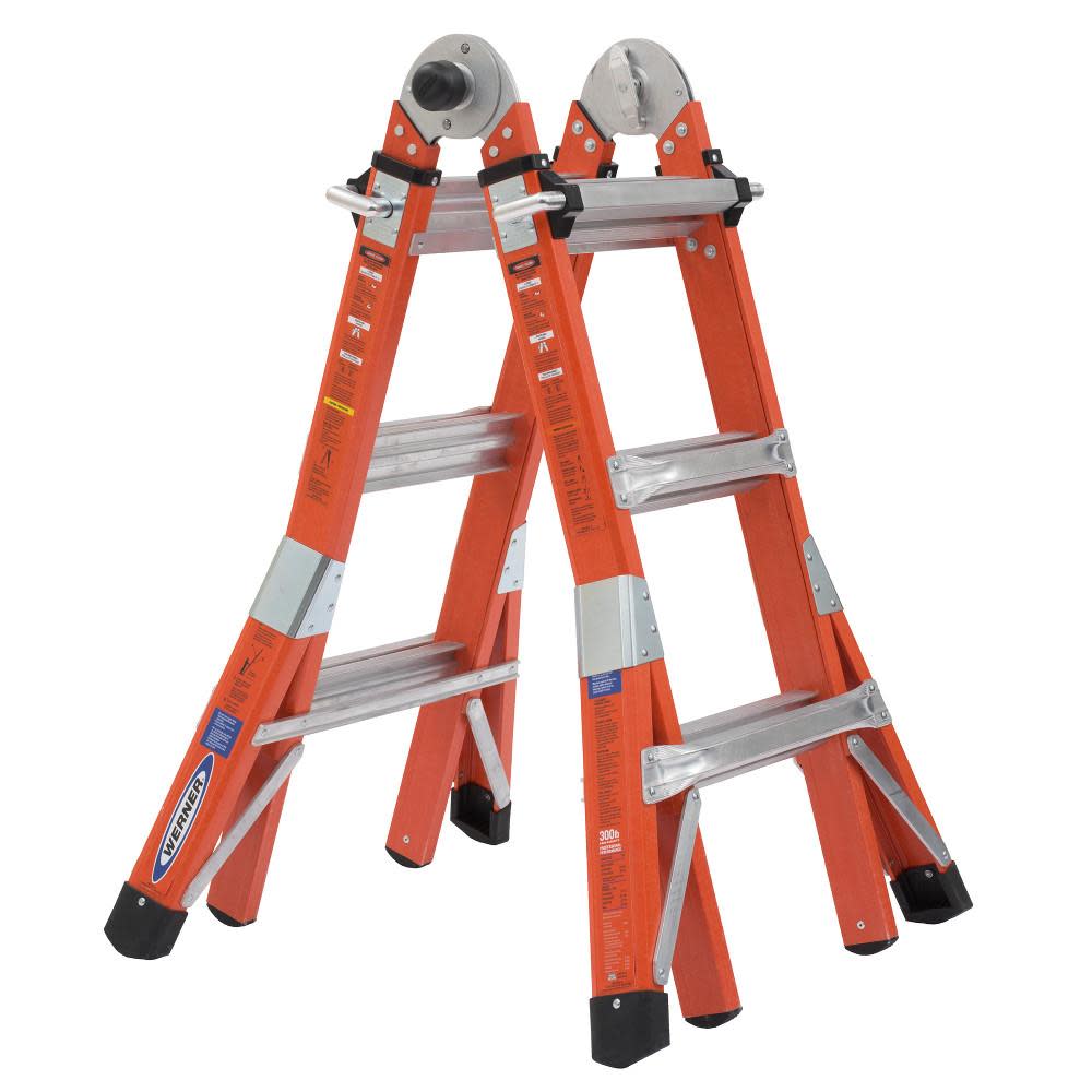 

Werner 13' Fiberglass Multi-Ladder 300lb rated