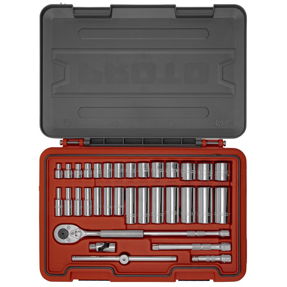

Proto Socket Set 3/8 DR 34pc SAE 6pt