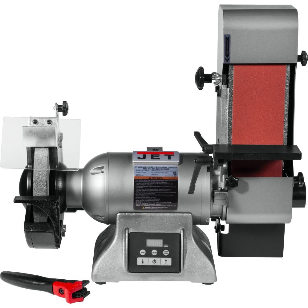 JET 8-Inch Variable Speed Industrial Grinder and 4 x 36 Belt