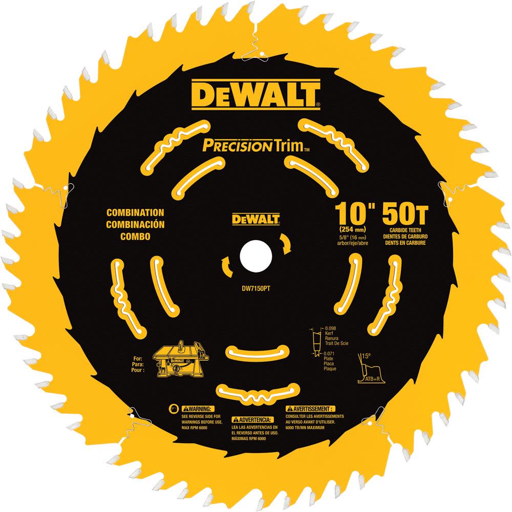 

DEWALT 10-in 50T Combination Saw Blade