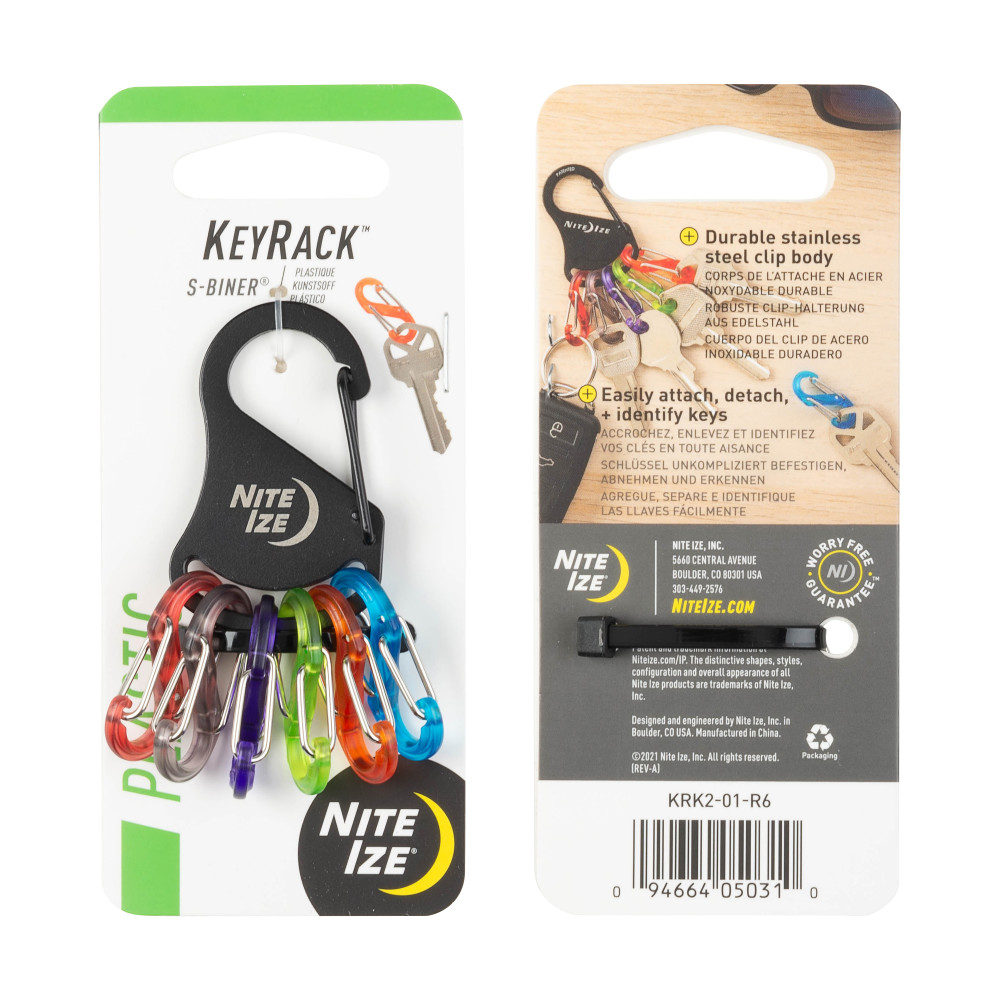 Kyne Carabiner V2 4色セット Nite Ize KeyRack S Biner Carabiner Key Chain KRK2-01-R6
