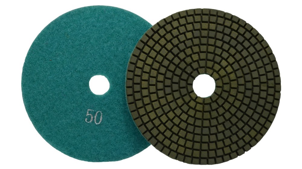National Flooring Equipment 5 In. Polishing Pad Resin Bond 50 Grit