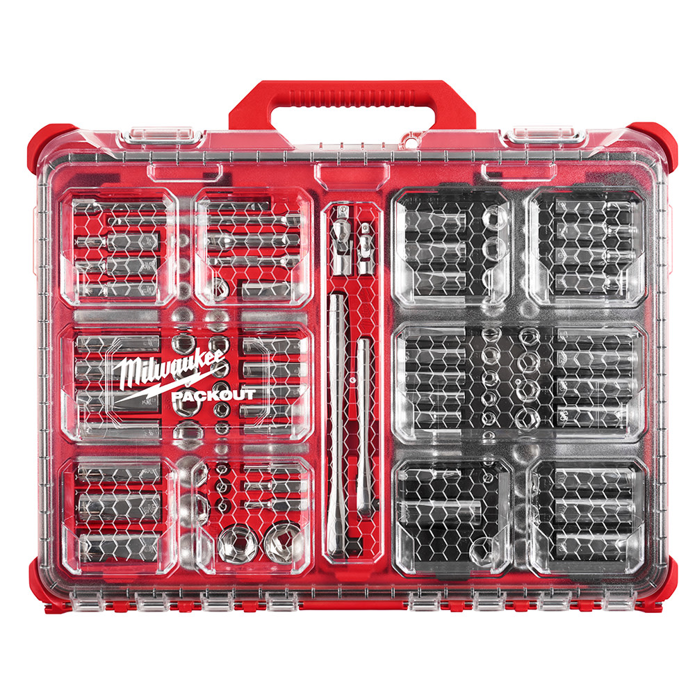 

Milwaukee 1/4" & 3/8 106pc Ratchet and Socket Set in PACKOUT - SAE & Metric