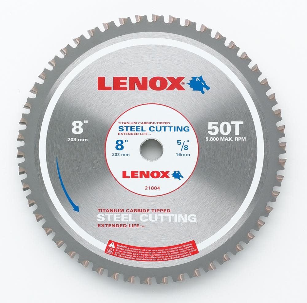 

Lenox 8 In. (203 mm) 50 TPI Metal Cutting Circular Saw Blade
