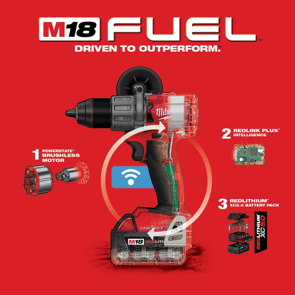M18 FUEL™ 1/2 in. Drill with One Key 