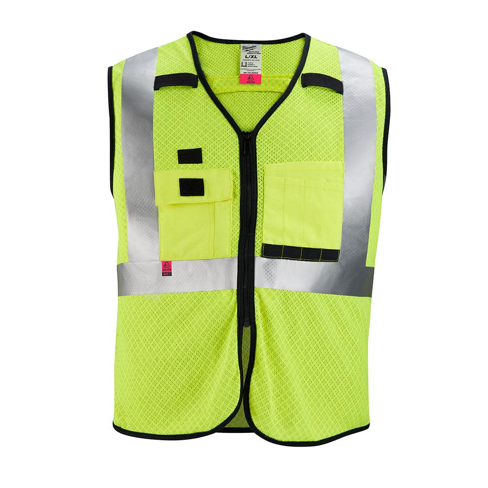Milwaukee High Vis Safety Vest Yellow Class 2 Mesh AR/FR Cat 1 2XL/3XL