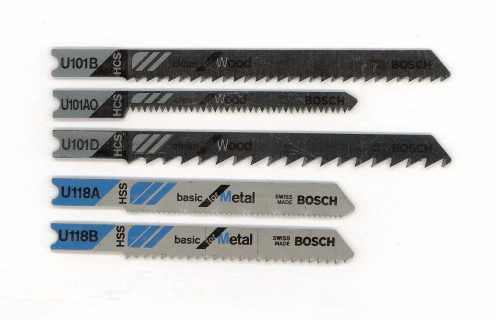 

Bosch Jig Saw Blade Set 5pc Assortment U shank for Wood and Metal