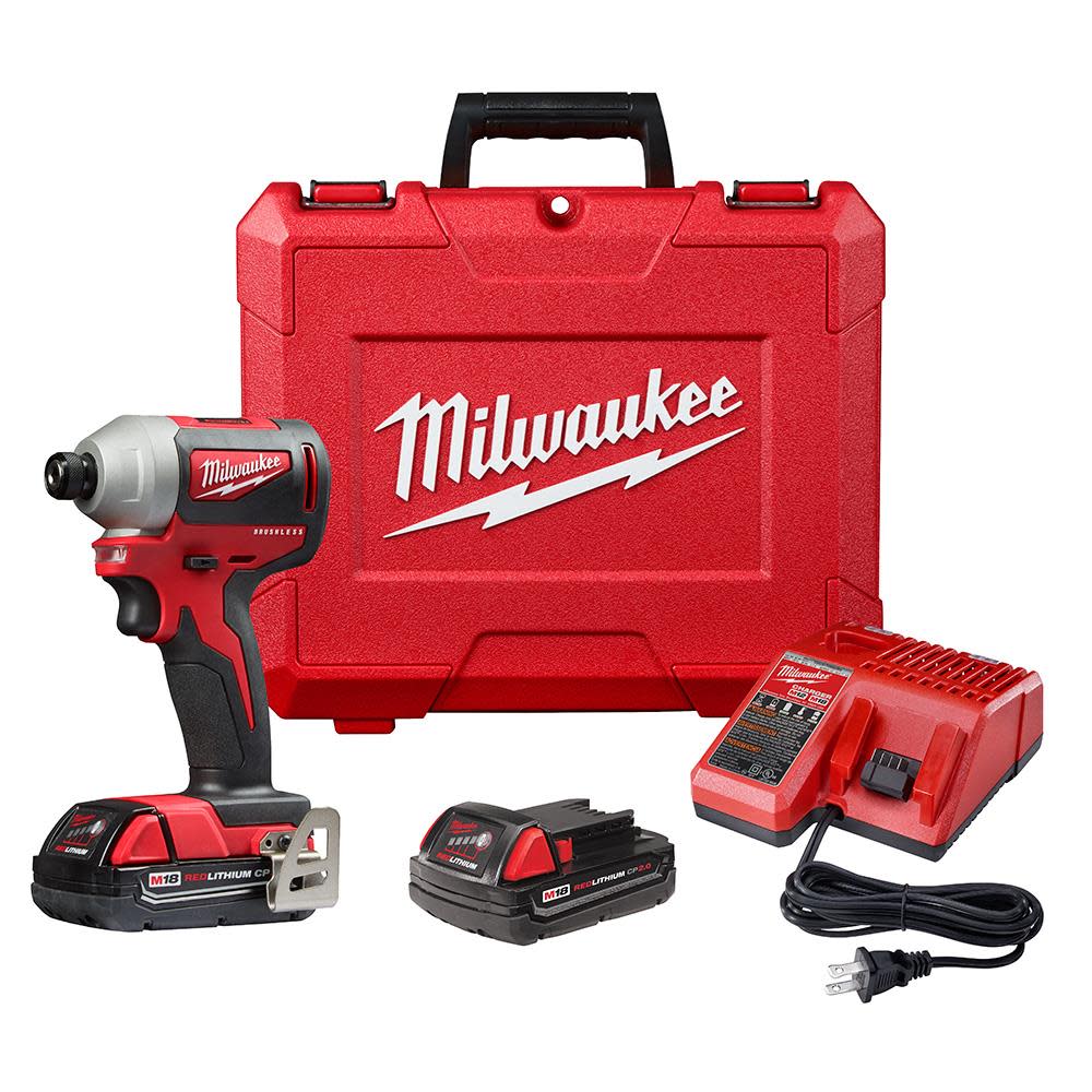 

Milwaukee M18 Compact Brushless 1/4 in. Hex Impact Driver Kit