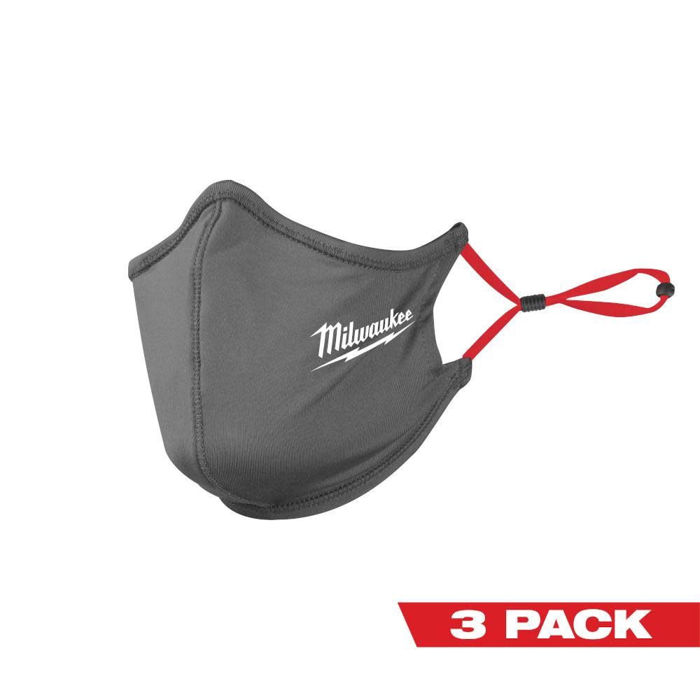 

Milwaukee 3PK Gray 2-Layer Face Mask