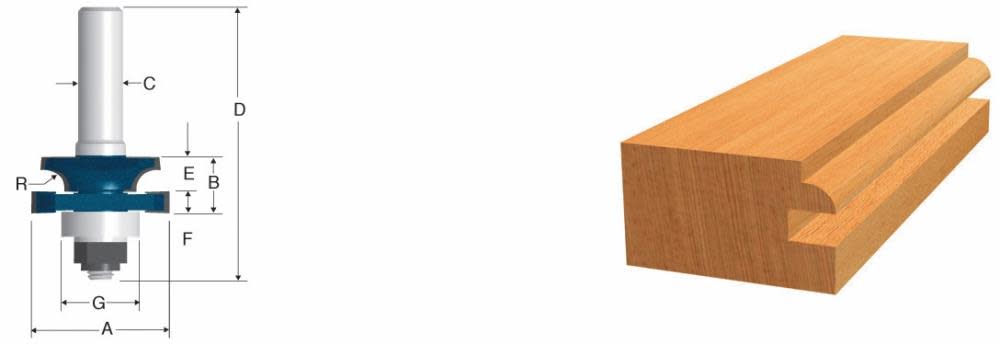 

Bosch 1 3/8" x 3/4" Carbide Tipped Beading Stile Bit