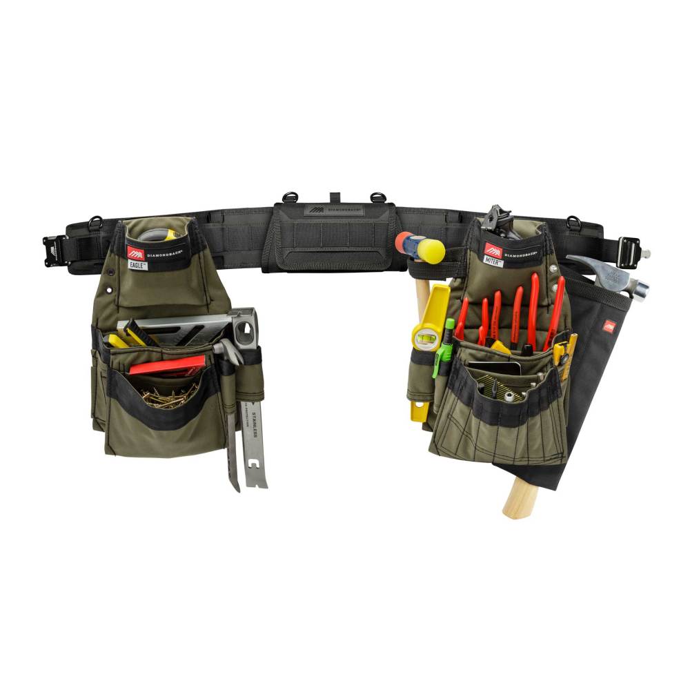 Diamondback Toolbelts Artisan '24 Right Hand Tool Belt, Ranger Green