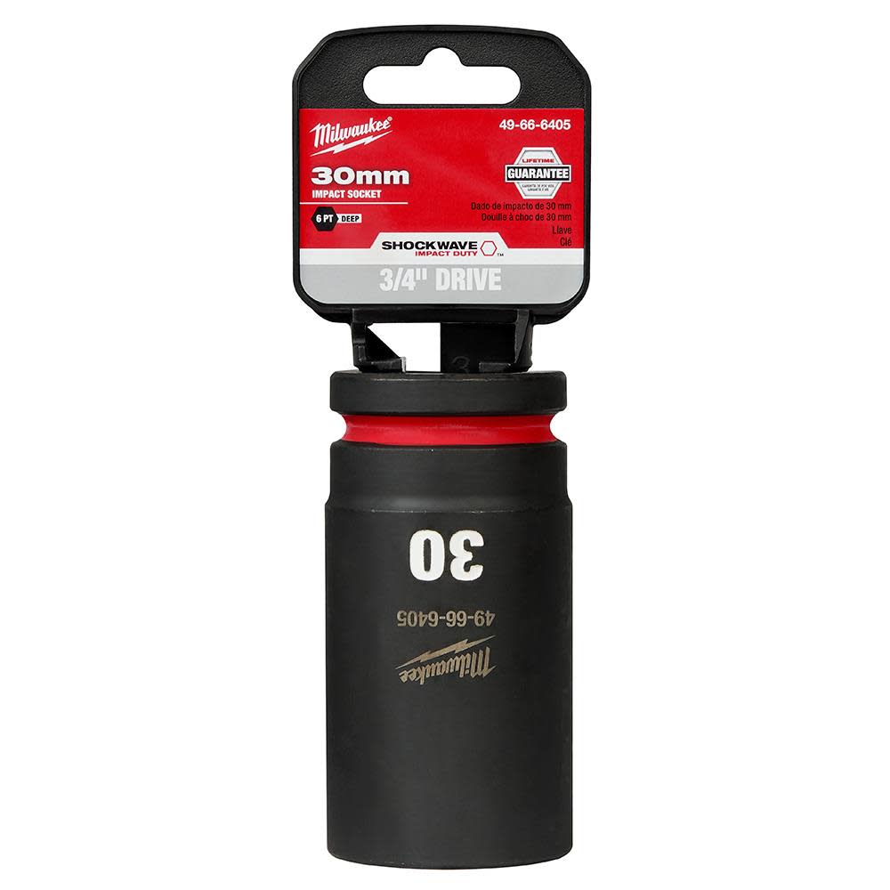 

Milwaukee SHOCKWAVE Impact Duty Socket 3/4" Drive 30MM Deep 6 Point