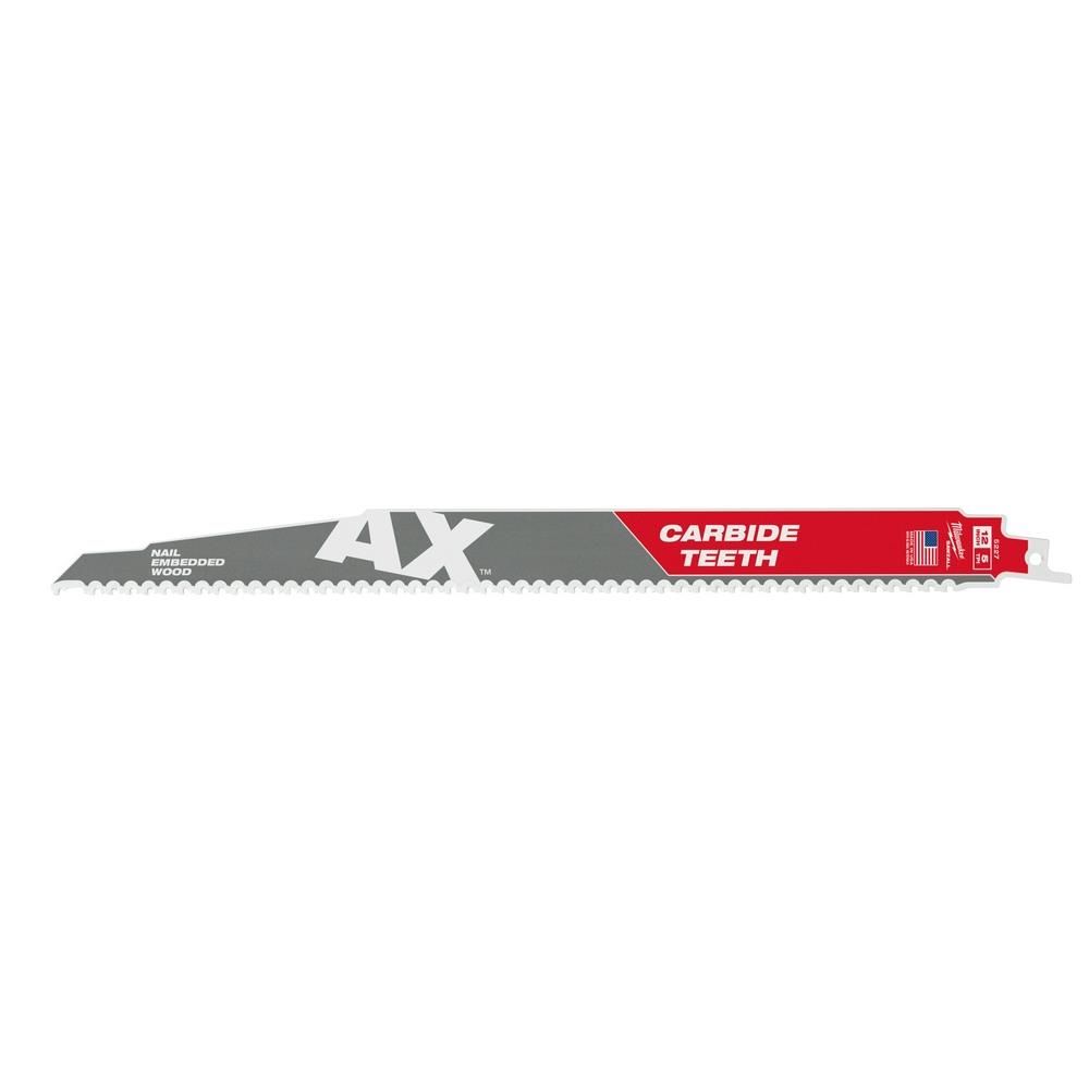 Milwaukee 12 in. 5 TPI The Ax Carbide Teeth SAWZALL Blades 5PK