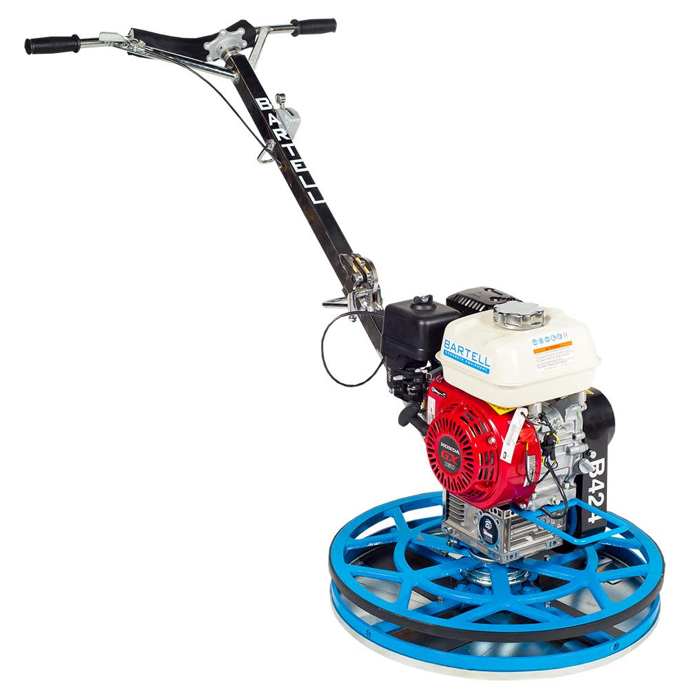 Bartell Morrison B424 24in Edger Trowel Folding Handle Pan and Combo Blades Honda GX160