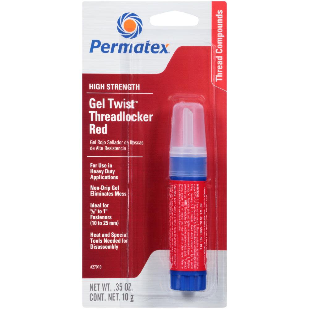 

Permatex Gel Twist High Strength Threadlocker Red Gel