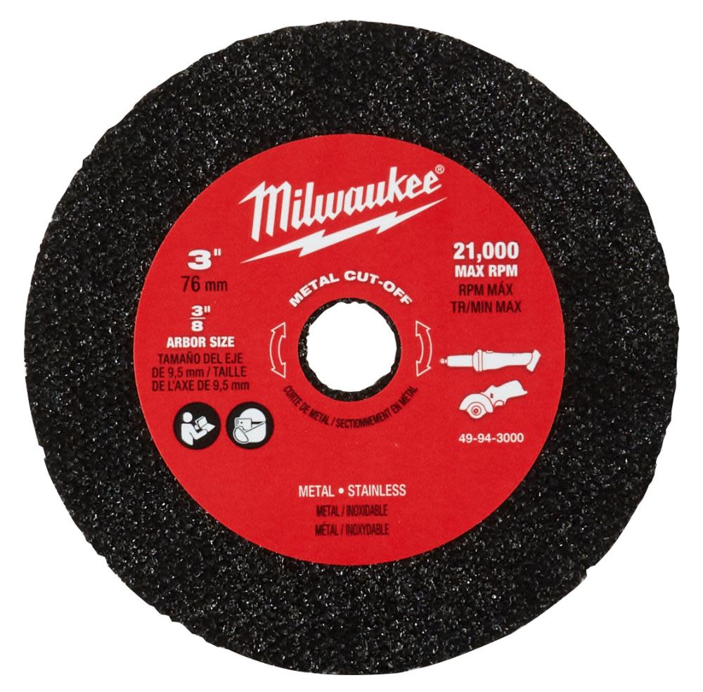 Milwaukee 3 in. Metal Cut Off Wheel 3 pk