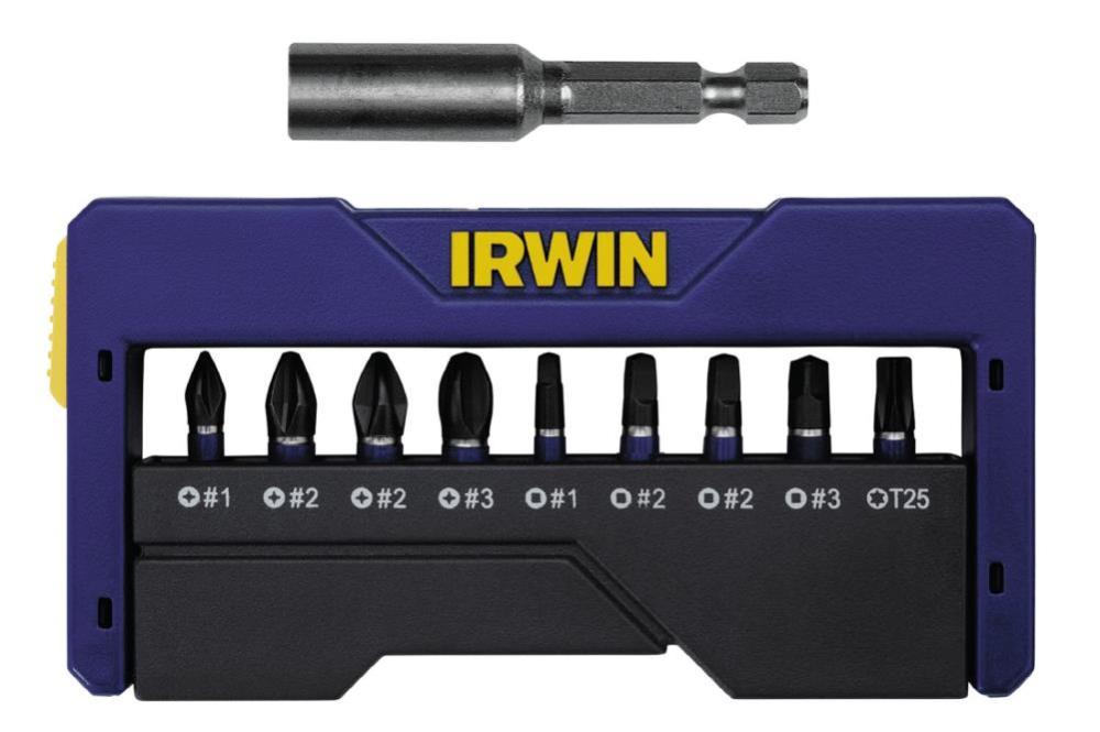 Bitpocket Irwin Mixed Impact Insert Bit Pocket Set 10 Pc. 1866983 - Acme Tools