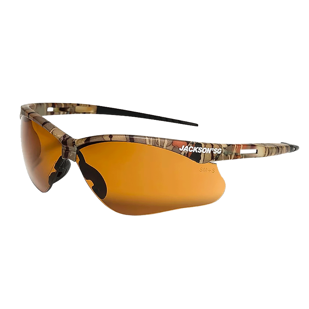 

Jackson Safety Glasses Anti-Scratch Coating Bronze Lens Camo Frame