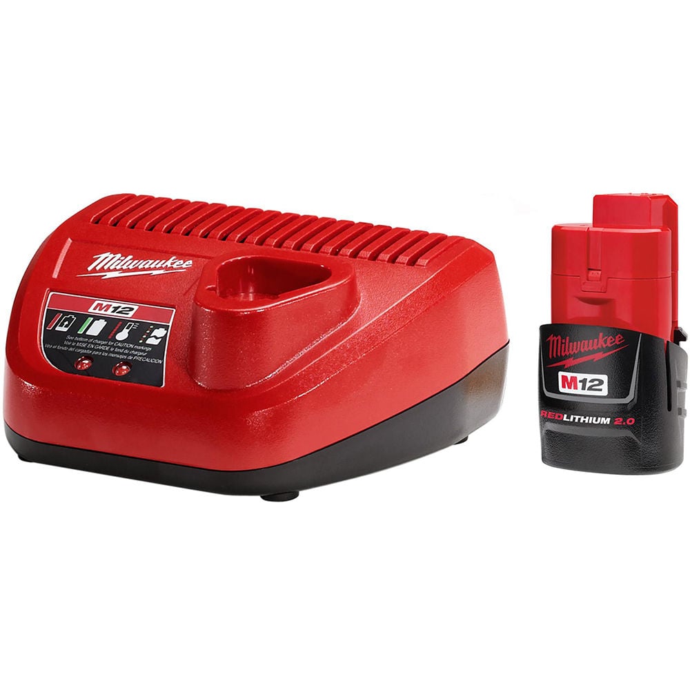 Milwaukee M12 REDLITHIUM 2.0Ah Battery and Charger Starter Kit