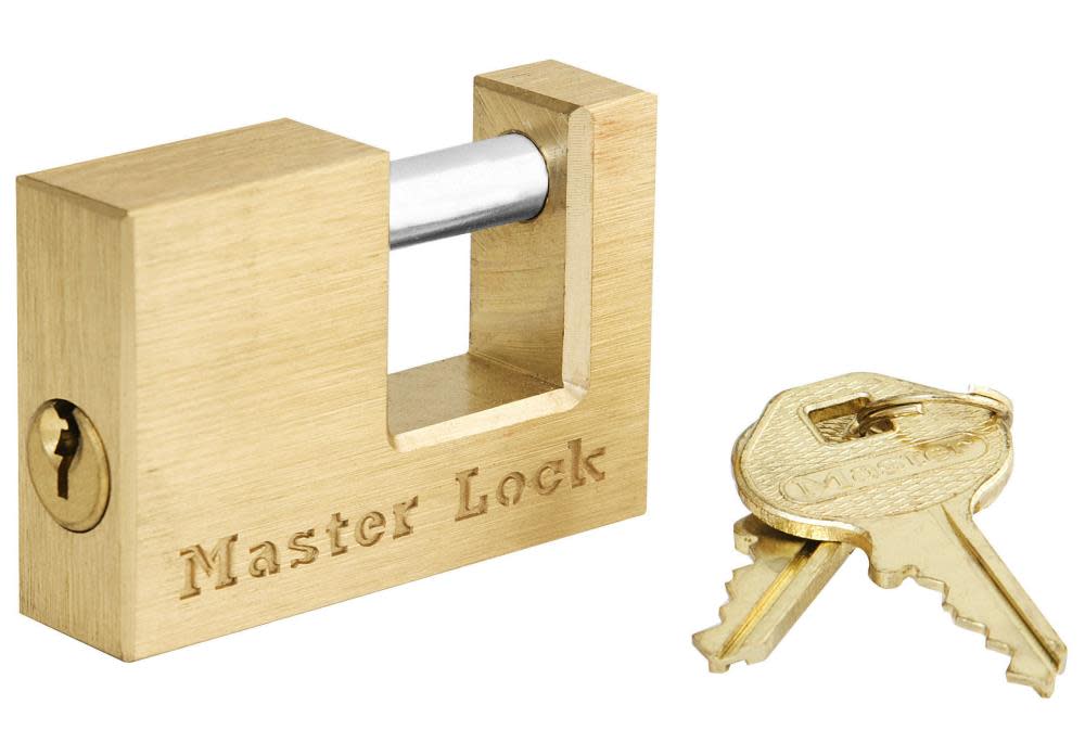 

Master Lock Solid Brass Coupler Latch Lock with 3/4 in. (19mm) Shackle - 605DAT