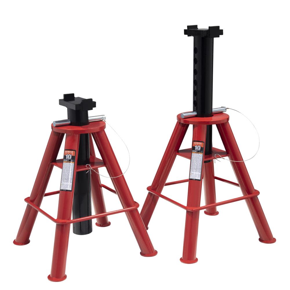 Sunex 10 Ton Medium Height Pin Type Jack Stands (Pair)