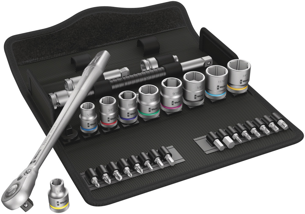 

Wera Tools 29pc 3/8" Drive 8100 SB 11 Zyklop Metal Ratchet Set